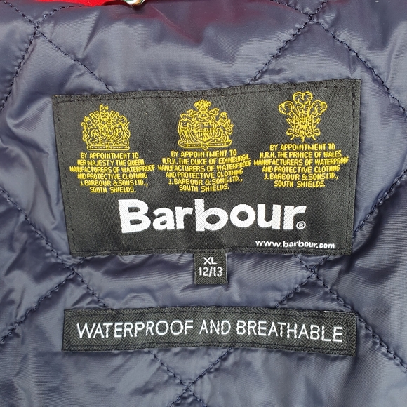 Barbour Boys Amersham Jacket Bnwt Rrp £100 Red XL 12-13yrs Waterproof School - Picture 8 of 10